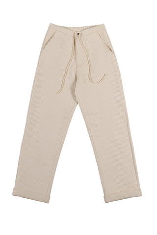 OSHADI - Quilted Ina Chinos - Ecru