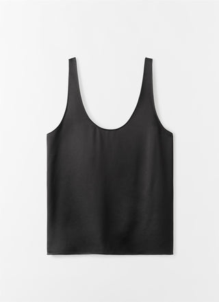 ALMADA LABEL - Romy Satin Tank Top - Black