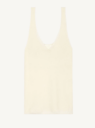 BOMPARD - Extrafine Seamless Ribbed Tank Top - Naturel
