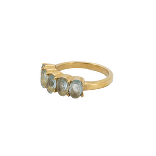 All The Luck in the World - Ring 5 Oval Stones - Light Green