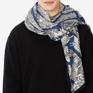 INOUI - Scarf Turgot 100 - Dark Blue