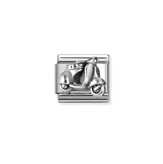 Nomination - Link CLASSIC oxidized symbols steel 925 sterling silver SCOOTER VESPA
