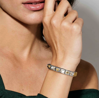 Nomination - Link CLASSIC PLATES in steel and 18k gold BIG SISTER