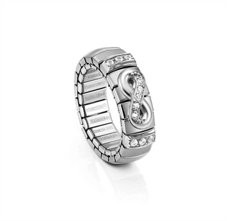 Nomination - Stretch RING steel 925 sterling silver INFINITY ZIRCONIA