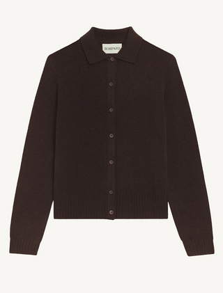 BOMPARD - Preppy Polo Cardigan - Chocolat
