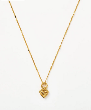MISSOMA - Mini Ridge Heart Charm Pendant Necklace