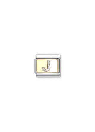 Nomination - Link GLITTER LETTER 18k Gold J