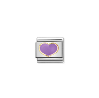 Nomination - Link LOVE 2 18k gold LILAC HEART