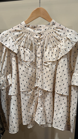 Feeka - Juliette Blouse - Panja Ecru/Noir