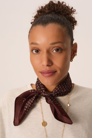 DES PETITS HAUTS - Natou Scarf - Cravate Choco