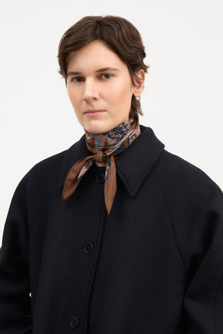 SKALL - Pippa Scarf - Brown Paisley Print