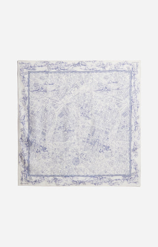 VANESSA BRUNO - Endy Scarf - Blanc/Bleu