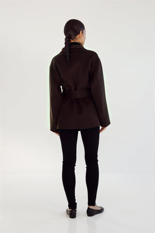 ALMADA LABEL - Noorie Double-Faced Coat - Chocolate