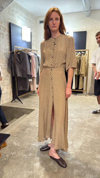 Officine Générale - Nadia Dress - Britishkhaki/Black