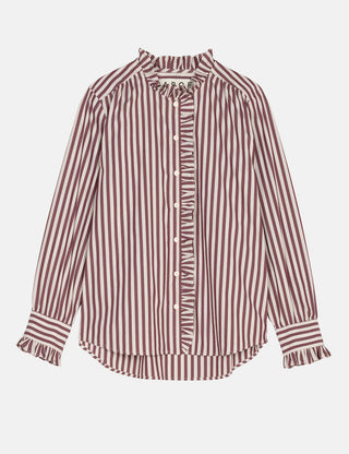APOF - Alba Shirt - Wine Stripe