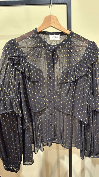 Feeka - Juliette Blouse - Georgette Pois Dore