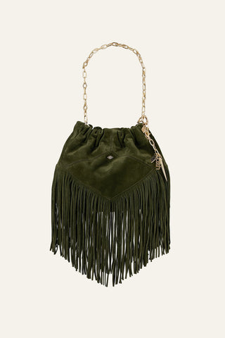 BA&SH - June Mini Tote Fringes - Vert