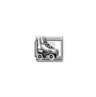 Nomination - Link CLASSIC oxidized steel 925 sterling silver ROLLER SKATES
