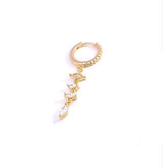 Rose Marie Paris - Hoop 4 Stones - Gold