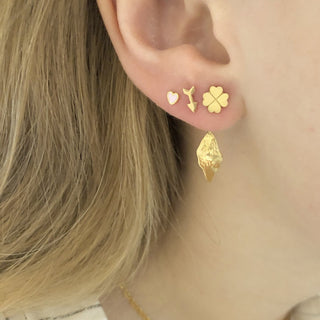 STINE A - Petit Love Arrow Earring - Gold Single