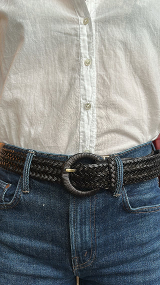 DRAGON DIFFUSION - Ply Wrapped Leather Buckle - Black