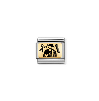Nomination - Link PLATES job steel 18k gold BARBER
