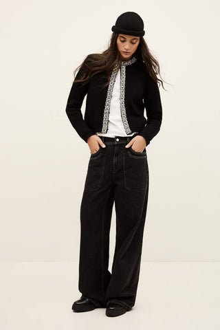 BA&SH - Louna Cardigan - Noir