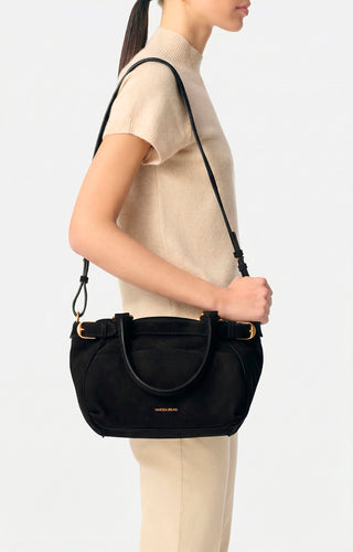 VANESSA BRUNO - Lune 24H Bag - Black Nubuck