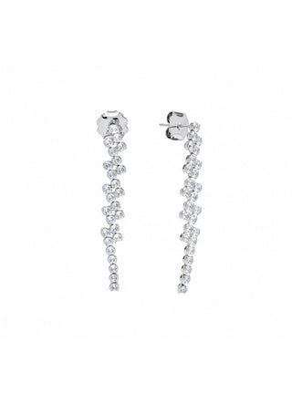 Pico Copenhagen - Claire Crystal Short Studs - Clear Silver