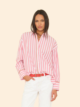 XIRENA - Gillian Shirt - Rosebud Stripe