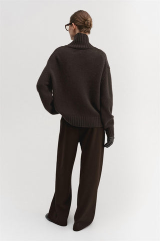 ALMADA LABEL - Pre-Order Nola Turtleneck Sweater - Chocolate