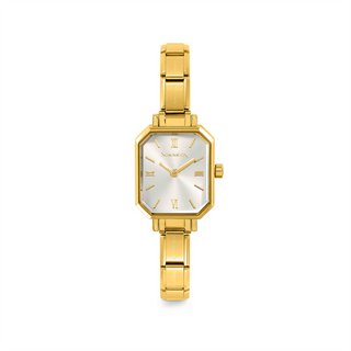 Nomination - PARIS watch with steel strap RECTANGULAR with GOLD silver