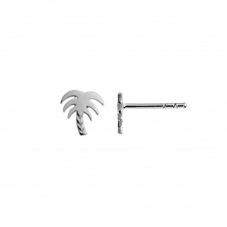 STINE A - PETIT PALM EARRING SILVER Single