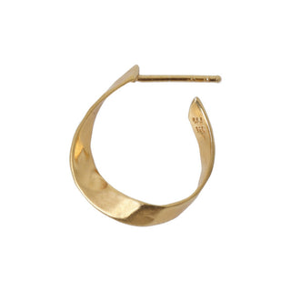 STINE A - Twisted Hammered Creol Earring - Left