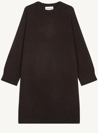 BOMPARD - Loose Midi Dress With Monogram - Ristretto