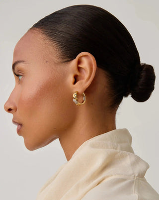 MISSOMA - Molten Snow Twisted Small Hoop Earrings