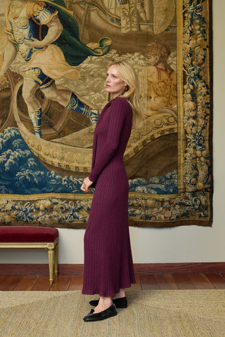 MARIA DE LA ORDEN - Madeleine Dress - Plum