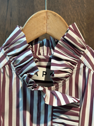 APOF - Annemonne Blouse - Wine Stripe