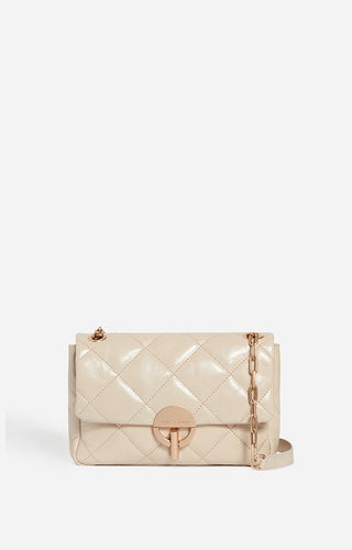 VANESSA BRUNO - Medium Moon Leather Bag - Sand