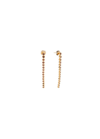 Pico Copenhagen - Ziva Long Crystal Studs - Mocca