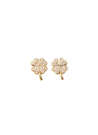 Pico Copenhagen - Clover Crystal Studs - Clear