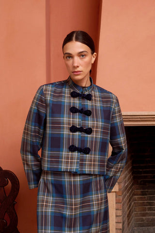 MARIA DE LA ORDEN - Pek Jacket - Cobalt Checks