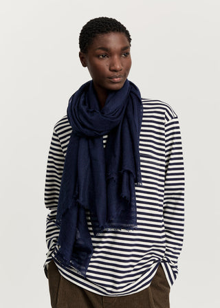 AIAYU - Poon Scarf 125x175 - Navy