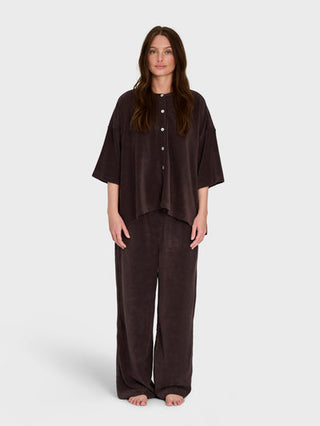 BONGUSTA - Naram Oversized Shirt - Coffee
