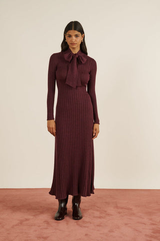 MARIA DE LA ORDEN - Madeleine Dress - Plum