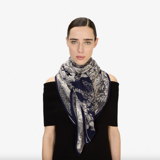 INOUI - Square Cashmere Piranesi 130 - Bleu Marine