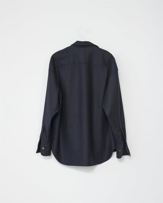 AF Agger - Fine Wool Oversized Shirt - Navy