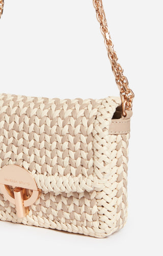 VANESSA BRUNO - Small Moon Bag - Beige/Ivory