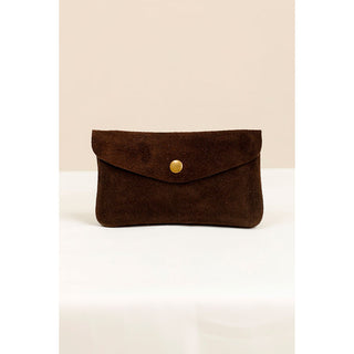 MAISON FANLI - Porte-Monnaie Grand - Brown Suede