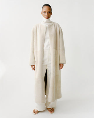 ALMADA LABEL - Shea Shearling Coat - Vanilla (pre-order)
